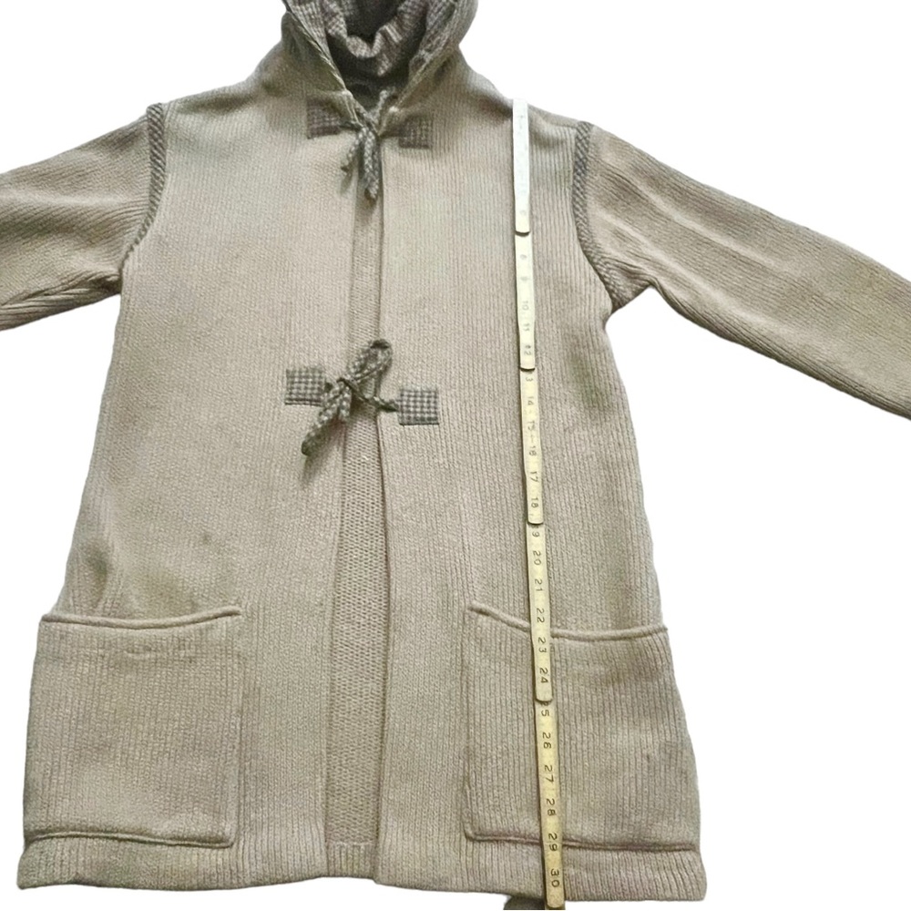 1970’s Italian Hooded Tie Front Sweater, Long Hooded Open Front Sweater,‎ S/M - Picture 6 of 10